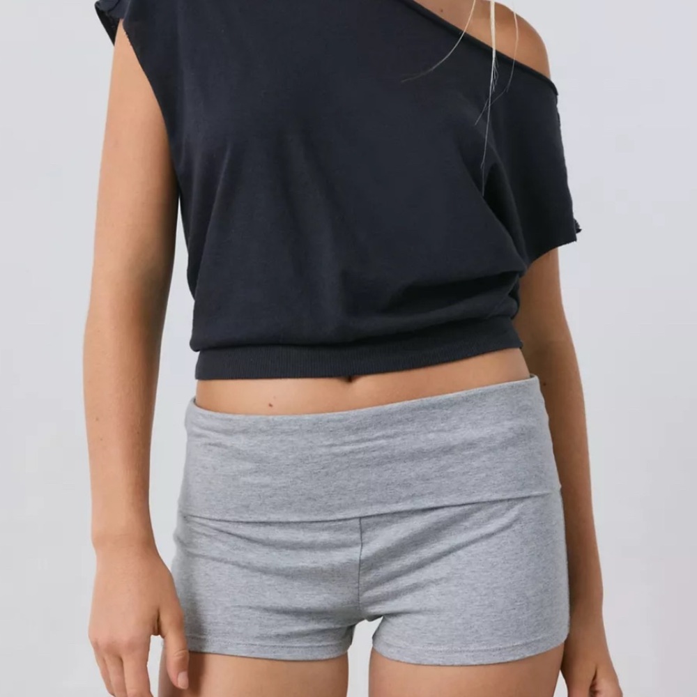 Out from under Grey fold over shorts